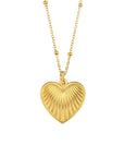 Textured Heart Necklace