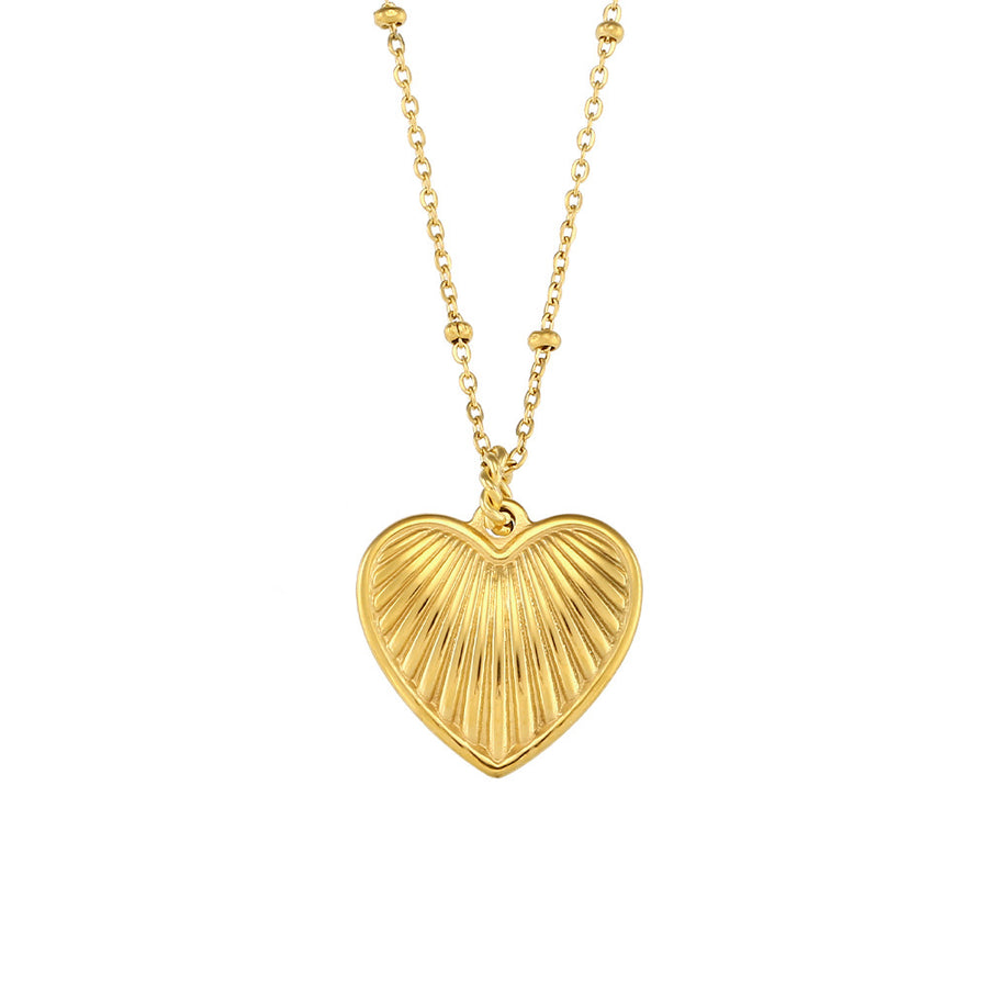 Textured Heart Necklace