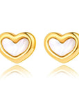 Mother of Pearl Heart Earrings