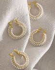 Pearls Hoop  Earrings