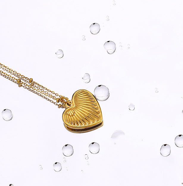 Textured Heart Necklace