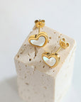 Mother of Pearl Heart Earrings