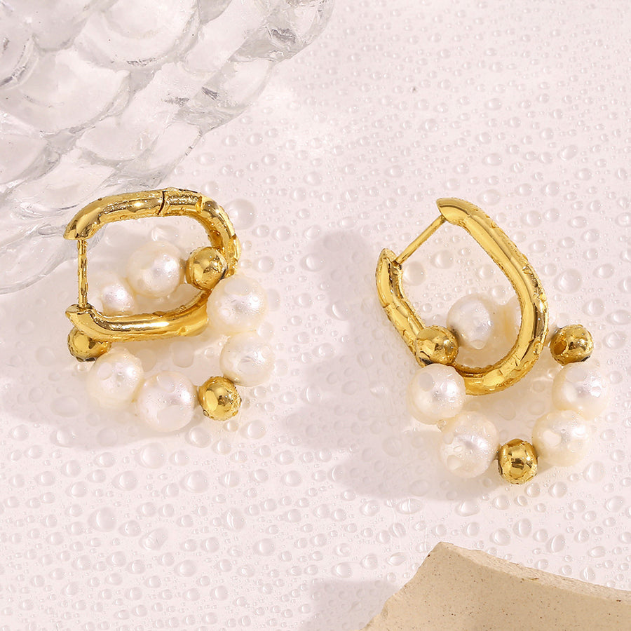 Earrings With Pearl Pendant