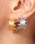 Textured Band Earrings