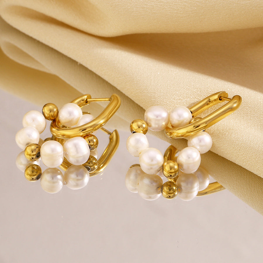 Earrings With Pearl Pendant