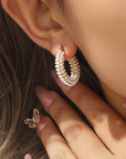 Pearls Hoop  Earrings