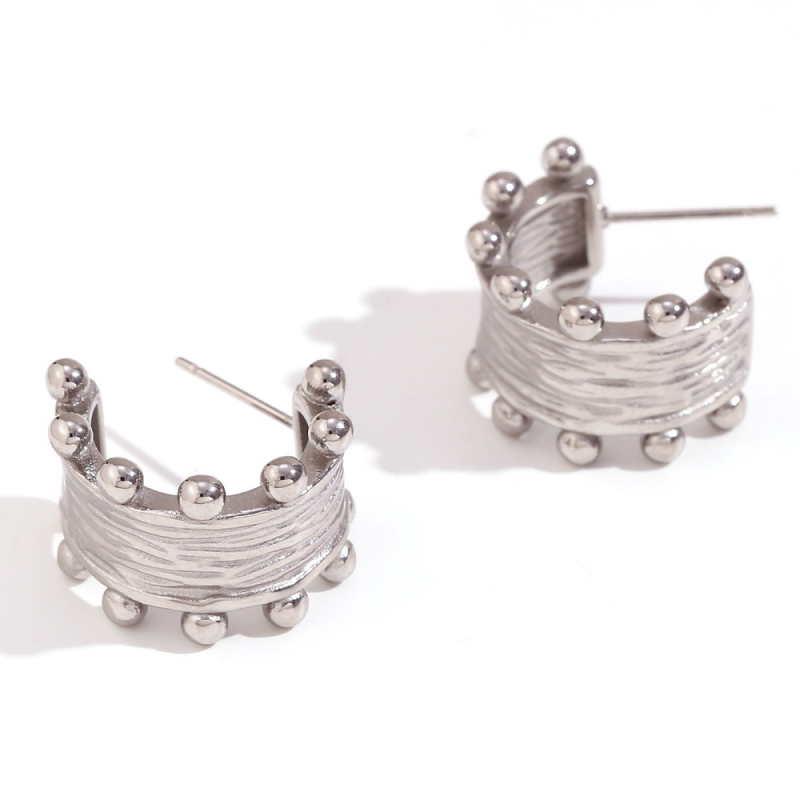 Textured Band Earrings